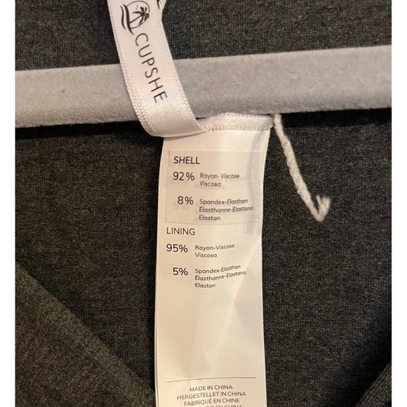 CUPSHE BODYSUIT SIZE MEDIUM CROSS FRONT THONG BOTTOM NEW GRAY - Picture 4 of 8